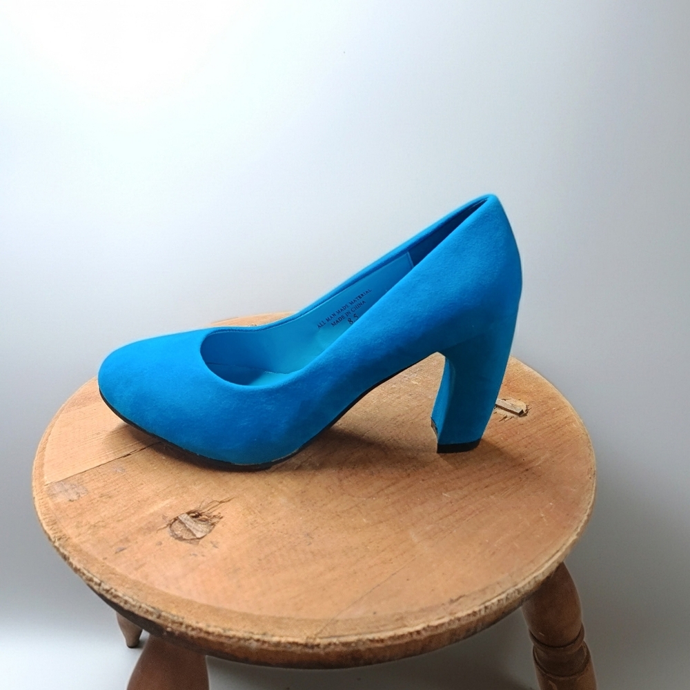 Rosette Elegant Blue Women's Heels